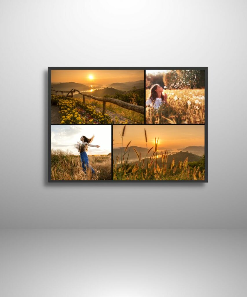 Quadro de Fotografias Personalizadas com 4 Fotos - Lifewall - Quadros